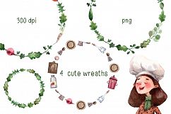 Tiny Kitchen - Watercolor Clip Art Set Product Image 3