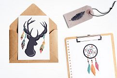 Boho deer graphics and illustrations Product Image 4