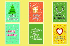 AA25-Christmas Greetings cards 6 Designs - SVG Bundle Product Image 1