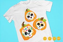 Sugar Skull Pumpkins cutting files svg, dxf, pdf, eps included - cut files for cricut and silhouette - Cutting Files SG Product Image 2