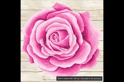 100 Watercolor Roses Clip Arts, Romantic Valentine Scrapbook Product Image 2