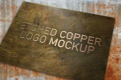 Etched Copper Logo Mockup Product Image 1