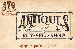 Vintage Antiques Buy Sell Swap SVG DXF PNG EPS Cutting File Product Image 1
