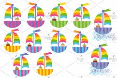 Rainbow Baby Clipart And Seamless Digital Papers Bundle Product Image 6