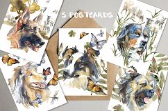 Shepherd dogs watercolor set Product Image 3