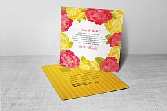 Floral Wedding Invitation Postcard Product Image 2