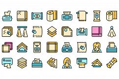 Handkerchief icons set vector flat Product Image 1