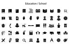 Glyph School-Education Icons Set Product Image 10