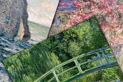 Claude Monet Paintings Digital Papers Product Image 4