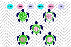 Sea Turtle Svg, Sea Turtle monogram Svg, Cricut Vinyl Decal Product Image 1