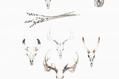 Modern Boho: nude tribal &amp; floral watercolor collection  Product Image 3
