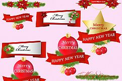 Christmas Banners Clipart Product Image 1