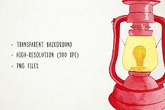 Watercolor Camping Clipart, Camping Clip Art, Boy Scout  Product Image 3