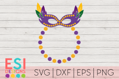 Mardi Gras SVG|Mardi Gras Mask Monogram| SVG DXF EPS PNG Product Image 1