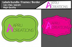 Label frames clip art design / label high quality 120 / frames / borders / high quality designs / hand drawn frames / commercial use Product Image 2