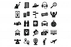 Guide icons set, simple style Product Image 1