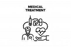 Medical Treatment Health Vector Black Illustration Product Image 1