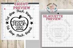 Eat Sleep Teach Repeat - School Teachers SVG, DXF, PNG Product Image 2