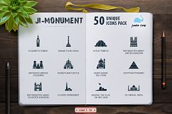 Glyph Monument Icons Set Product Image 4