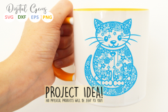 Cat paper cut SVG / DXF / EPS files Product Image 5