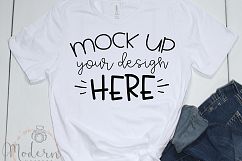 Mock up Bella Canvas 3001 White Unisex Mockup Product Image 1