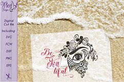 Womans eye svg, Lace mask svg, beautiful quote svg, roses  Product Image 4