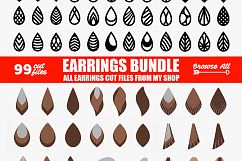 Tear Drop SVG - Pendant SVG - Earrings Bundle Product Image 1