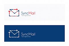 Sync Mail - Simple Linear Iconic Stock Logo Template Product Image 2