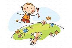 Kids playing bundle - happy kids playing different games Product Image 11
