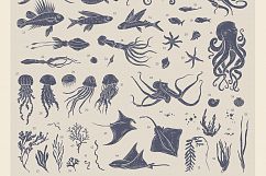 Inhabitants of the sea patterns Product Image 5