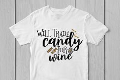 Will Trade Candy For Wine - Halloween SVG EPS DXF PNG Product Image 3