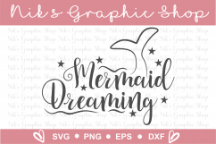 Mermaid Svg, Dream Svg, Mermaid Dreaming Svg Product Image 2