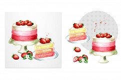 Wedding cake. Watercolor collection Product Image 3