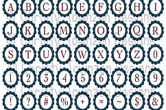 Patriotic Flowers Alphabet Clipart Set Product Image 1