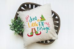 Just a Little Elf Magic - Christmas SVG Cut File - DXF EPS Product Image 5