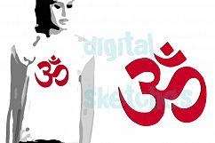 Om Meditation Machine Embroidery Design 3 Sizes Product Image 1