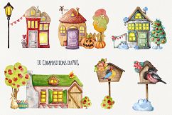 4 Seasons - Watercolor Houses Product Image 7