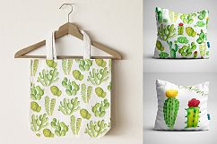 Watercolor Cactus Clipart Product Image 3