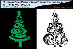 x mas tree svg / christmas tree svg silhouette / vector Product Image 3