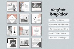 Rose Gold Instagram Templates Product Image 1