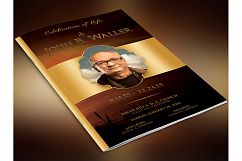  Sunset Funeral Program Photoshop Template