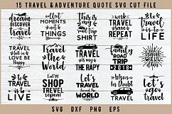 15 Travel Quotes SVG Design Bundle Product Image 1
