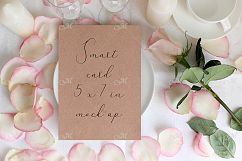 Table card Mockup with a Rose. PSD+JPG Product Image 1