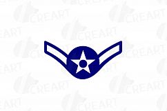 US Air Force enlisted rank insignia collection, US AF vector Product Image 6