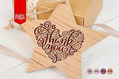 Calligraphy vintage phrase Thank You Product Image 1