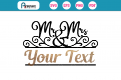 Mr and Mrs SVG, Mr and Mrs Monogram SVG, Wedding SVG Product Image 1