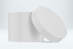 Round craft box mockup. Carton box. Product Image 5