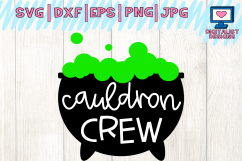 halloween, cauldron crew, witch, svg Product Image 1