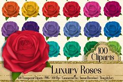 100 Luxury Rose Clip Arts, Wedding, Mother Day, Valentine Product Image 1