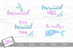 Mermaid SVG Bundle - 4 Mermaid SVG files Product Image 1